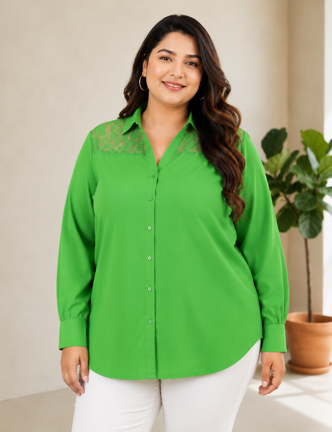 Plus Size Green Shirt