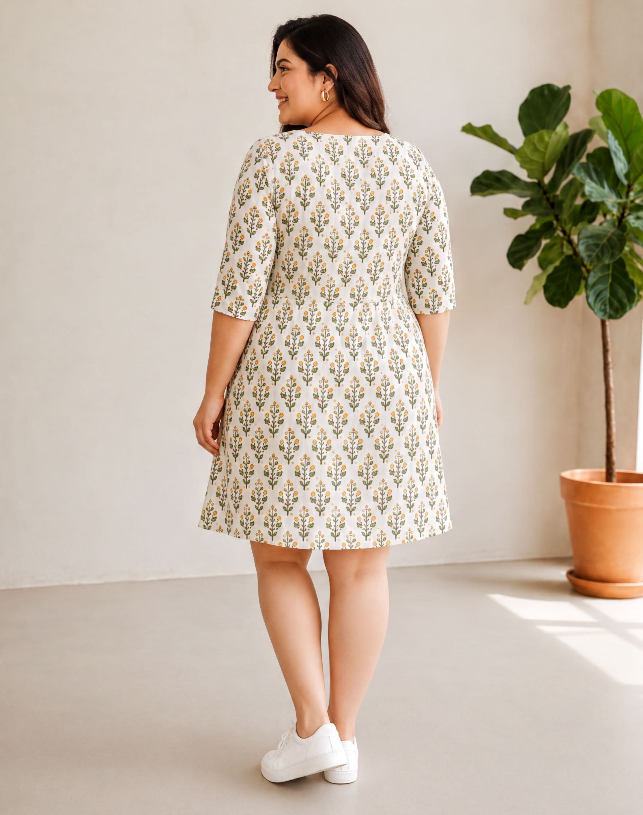 esthetic multicolor floral dress