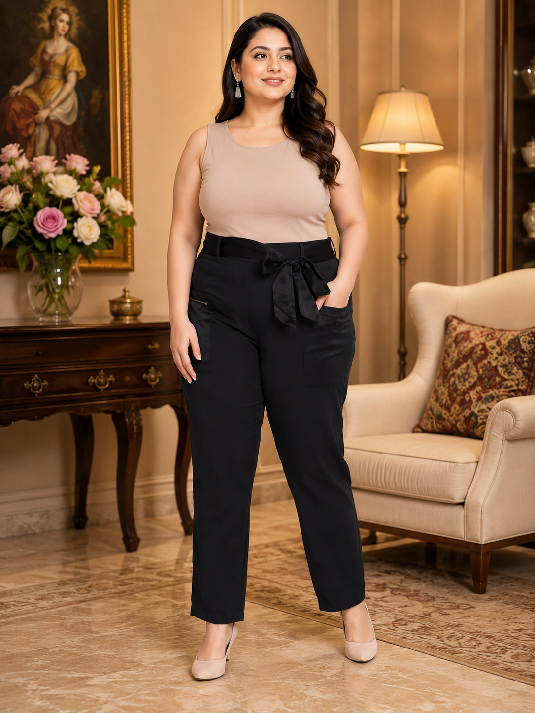 Plus Size Black Pant