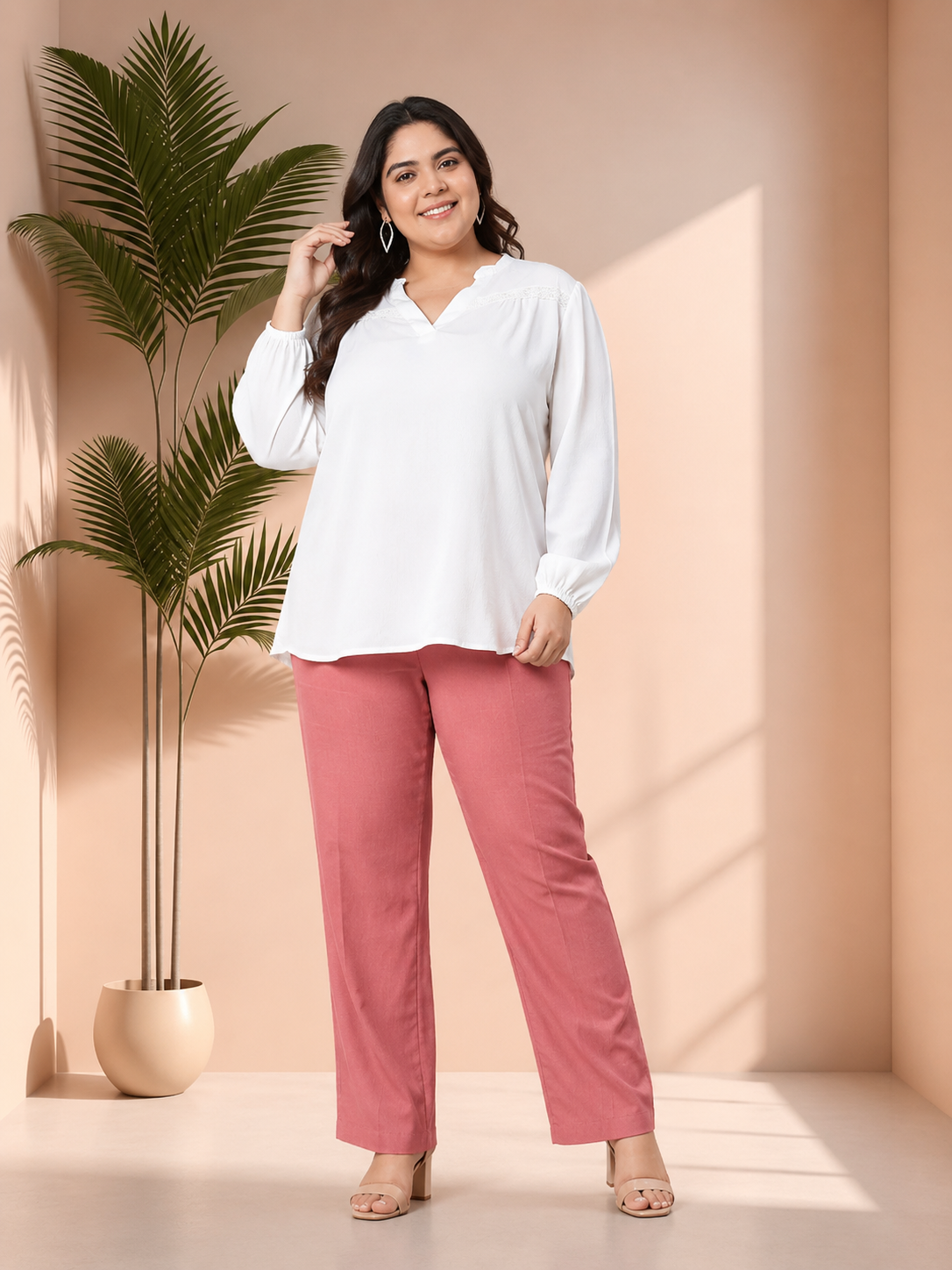 Plus Size White Top