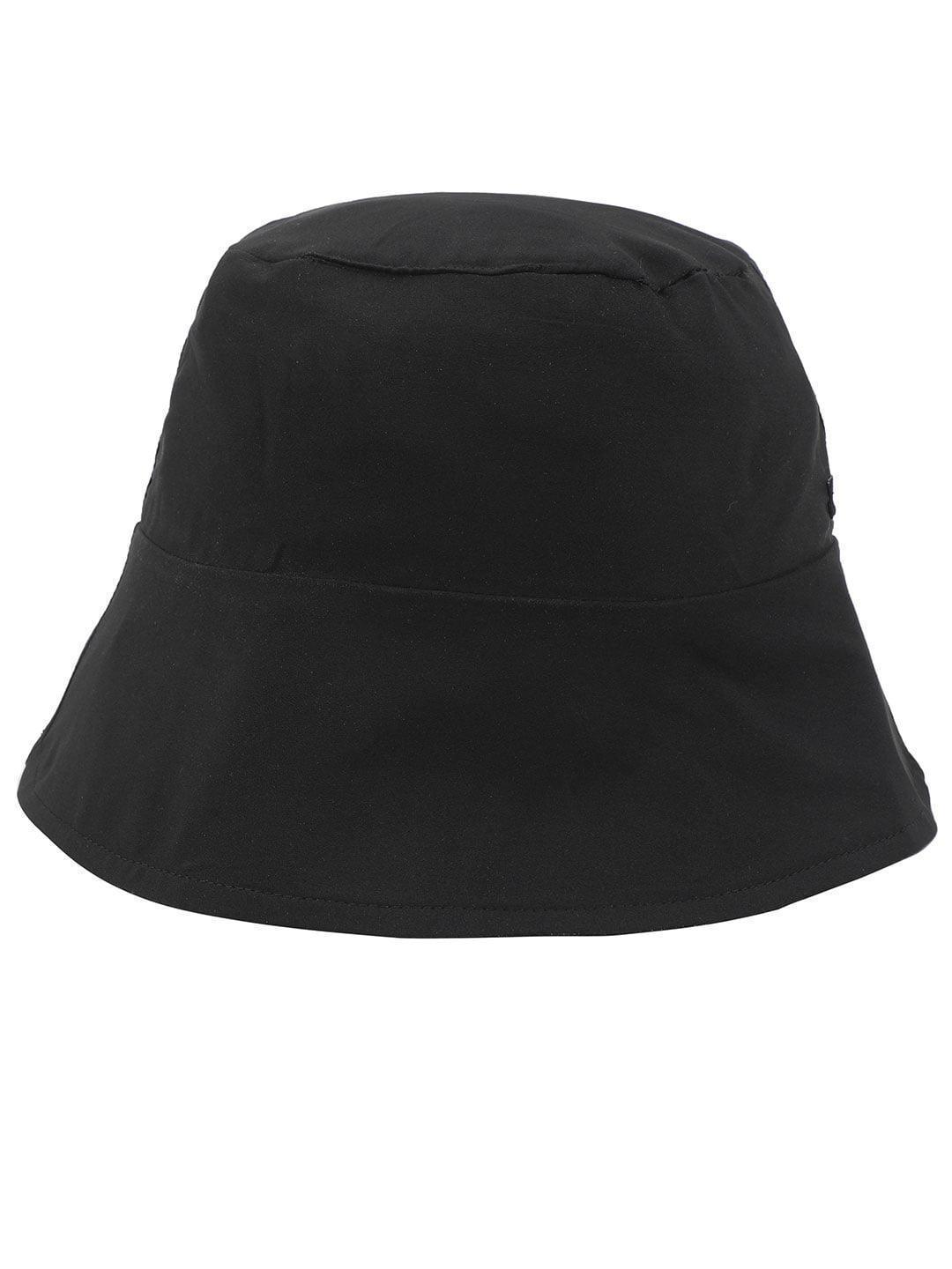 Zip Zap Solid Black Reversible Women Hat For Fashion   oxolloxo