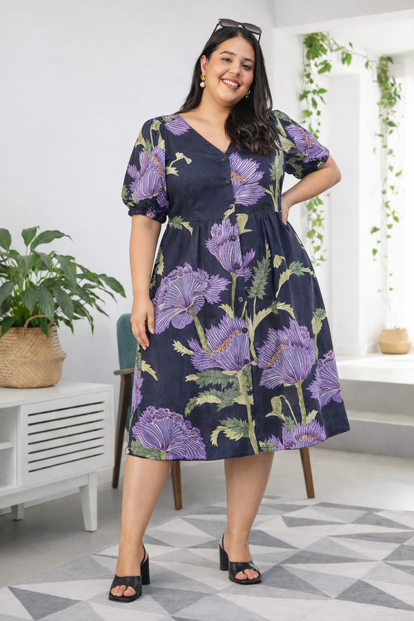 Plus Size Cotton Linen Dress - PRE ORDER SHIP ON 08-04-26