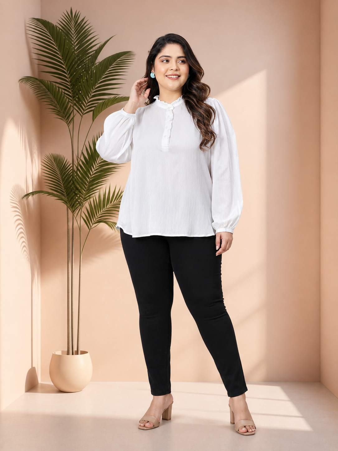 Plus Size White Top