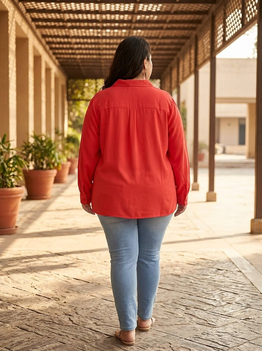 Plus Size Red Top