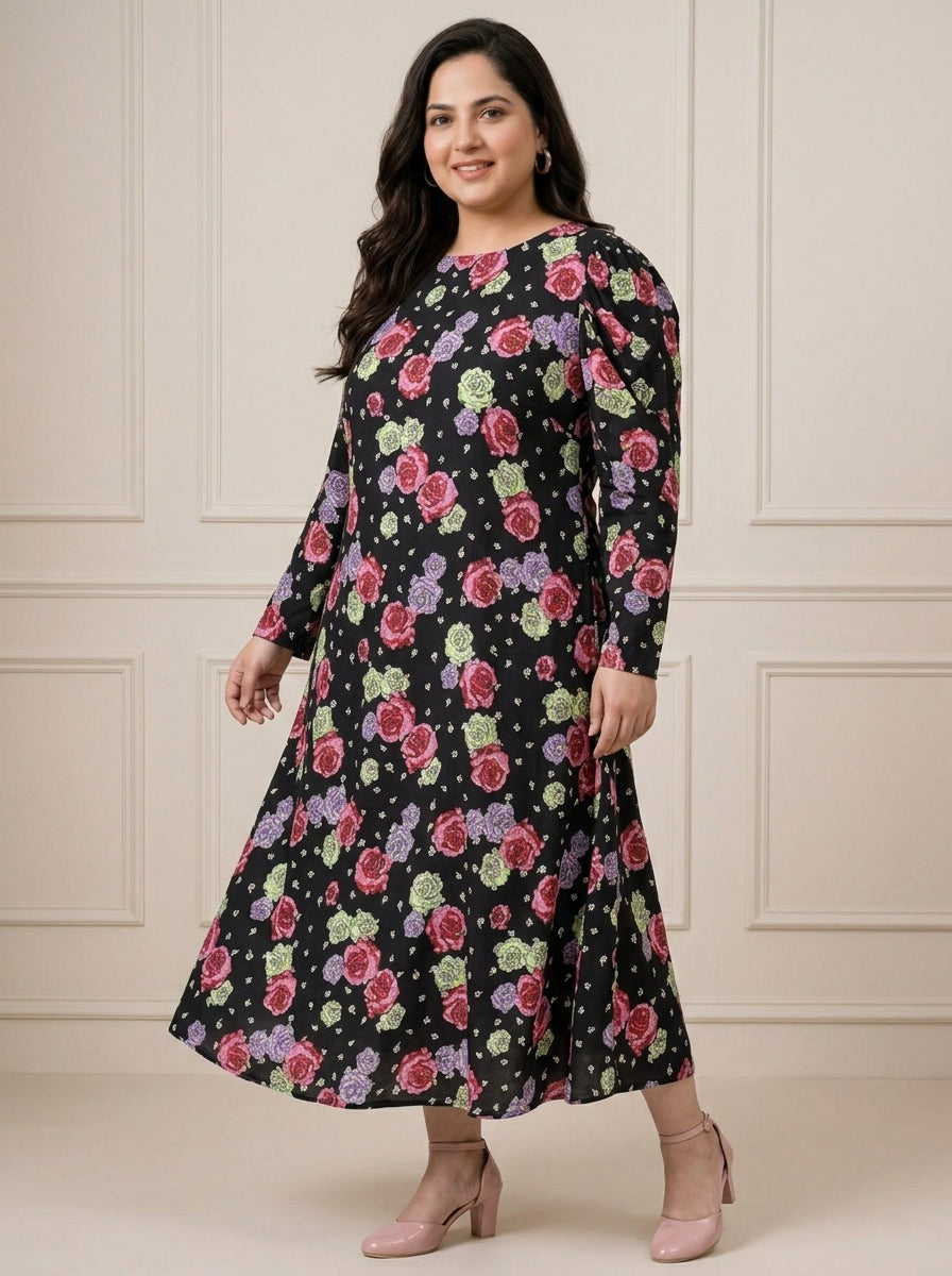 Plus Size Multicolor Dress