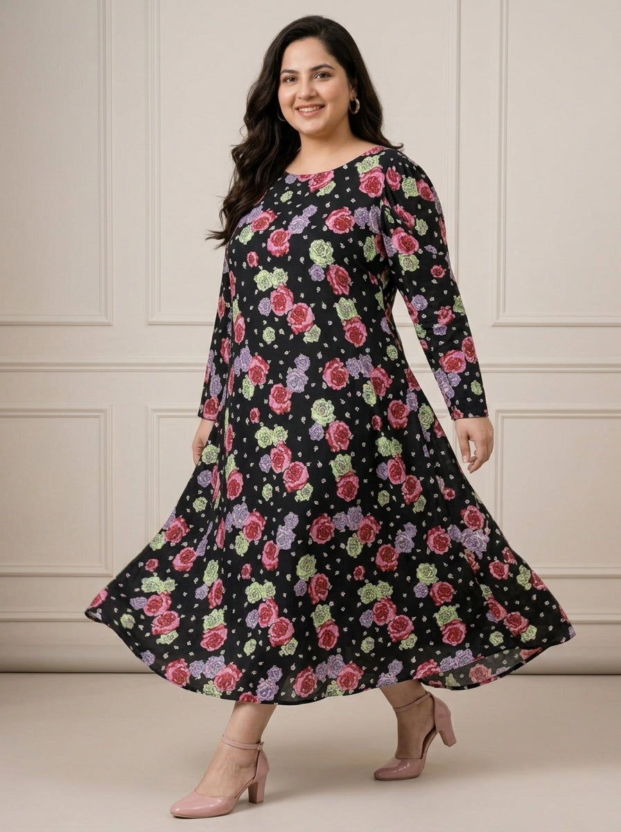 Plus Size Multicolor Dress