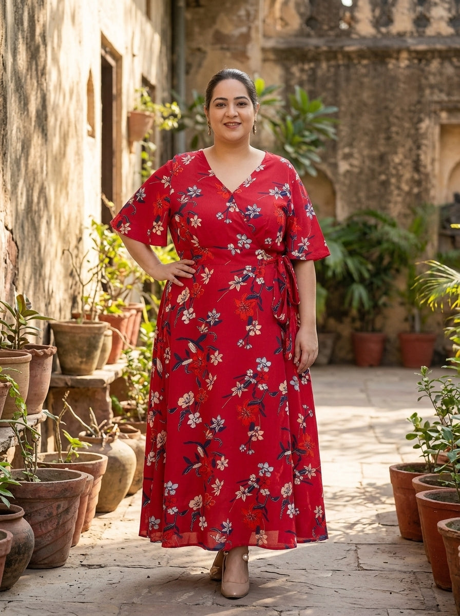 Plus Size Floral Panora Maxi Dress