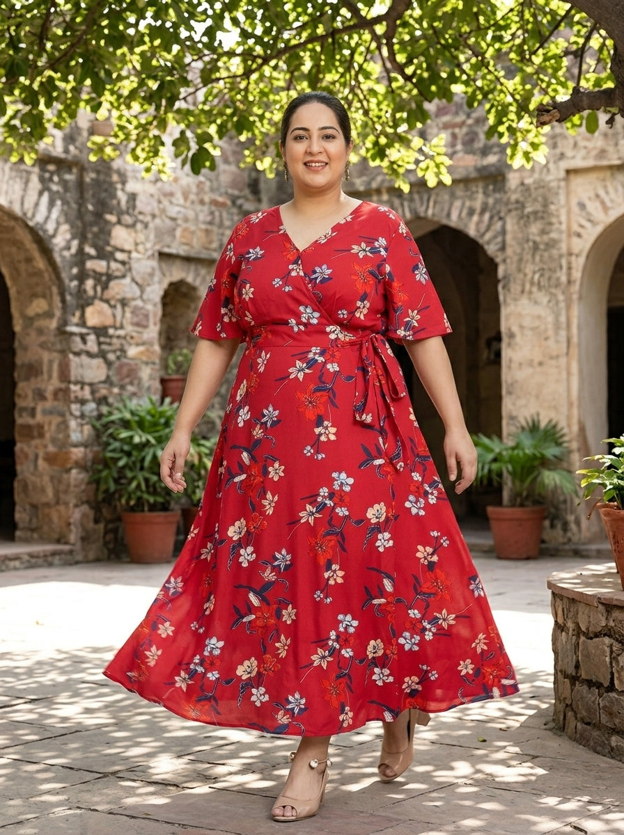 Plus Size Floral Panora Maxi Dress
