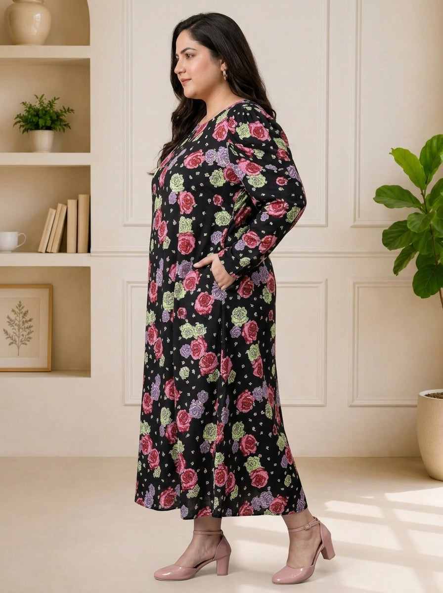 Plus Size Multicolor Dress