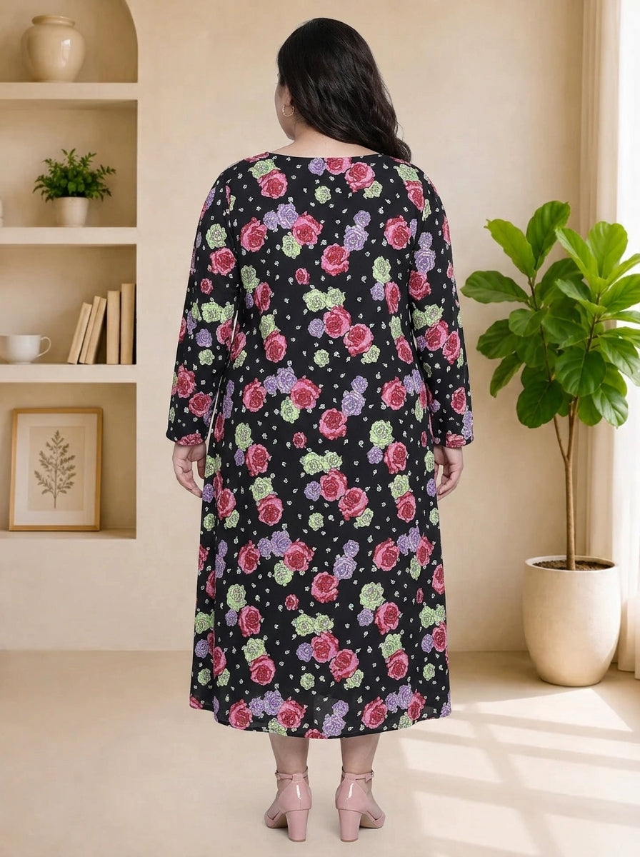 Plus Size Multicolor Dress