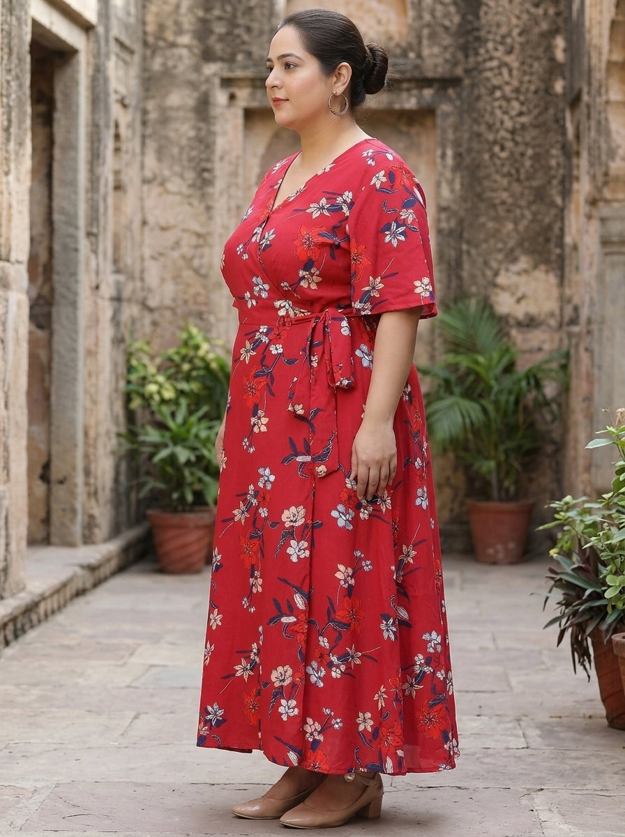 Plus Size Floral Panora Maxi Dress