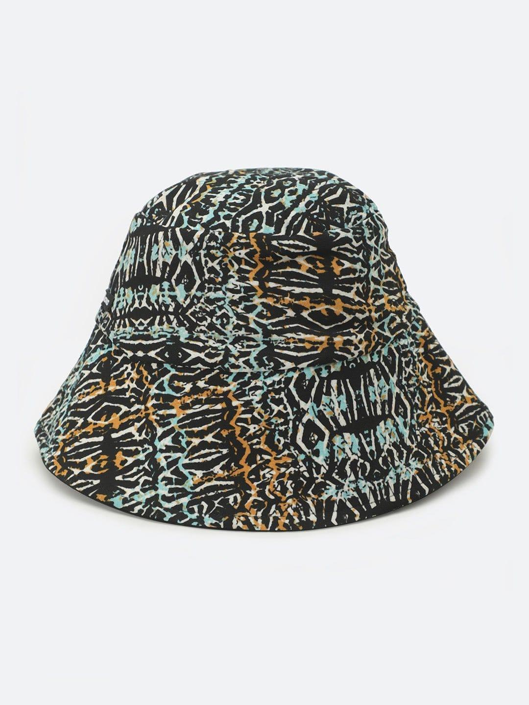 Wild Edge: Animal Print Jumpsuit & Cobra Black Reversible Bucket Hat Set   oxolloxo