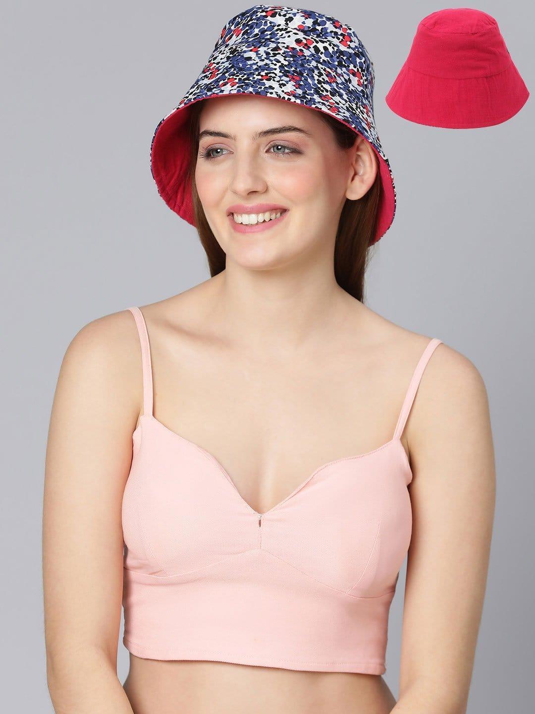 Spruce Modern Reversible Pink Women Bucket Hat For Style - oxolloxo