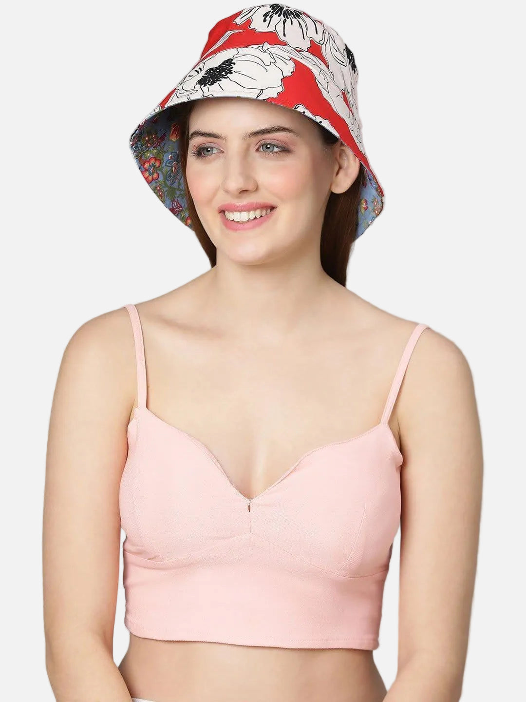 Spring Shine Floral Printed Reversible Floral Women Hat Now - oxolloxo