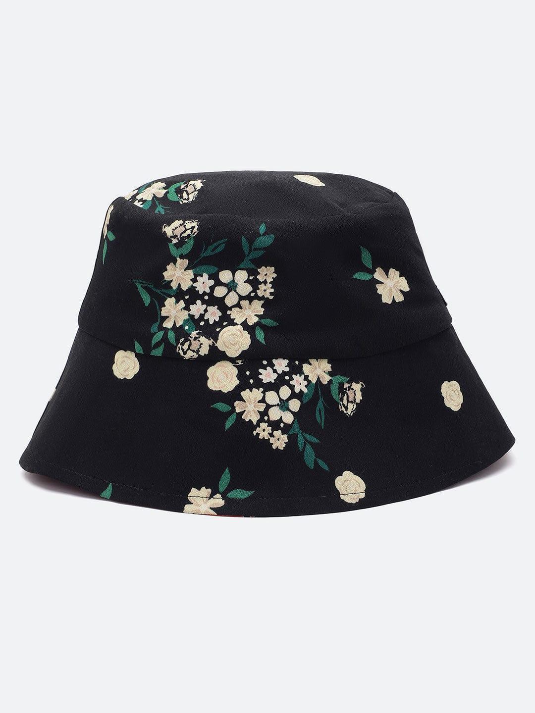 Hot Colored Floral Print Reversible Women Bucket Hat Available   oxolloxo