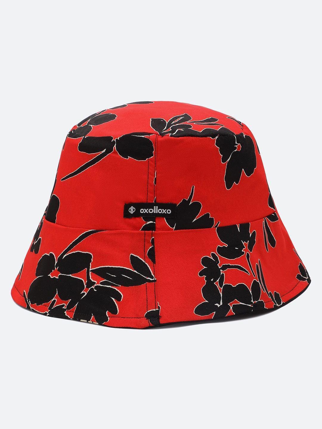 Hot Colored Floral Print Reversible Women Bucket Hat Available   oxolloxo