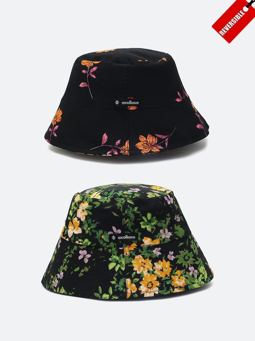 Made In Floral Printed Reversible Women Bucket Hat For Summer - oxolloxo