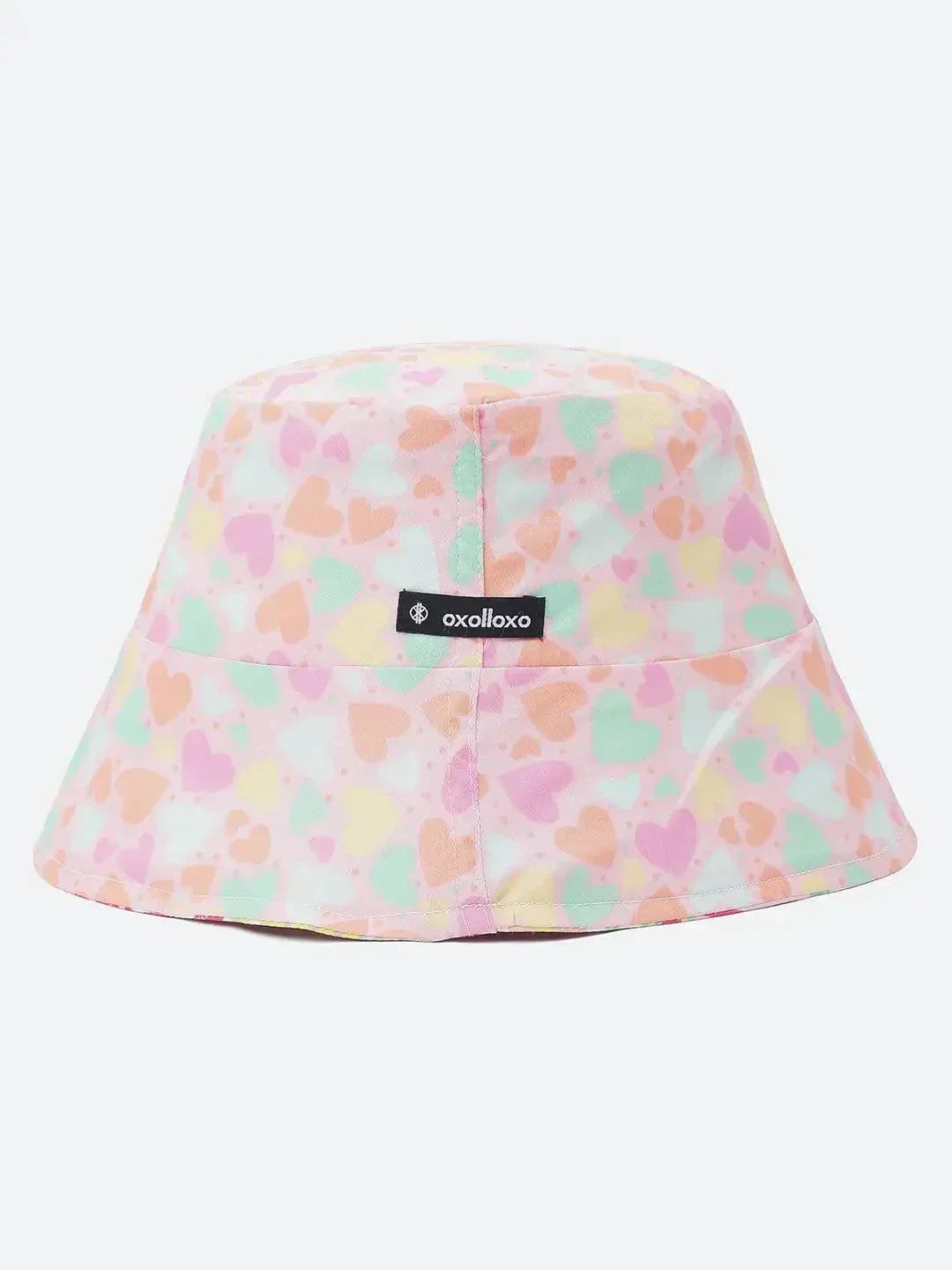 Graceful Bloom: White Satin Ruffle Dress & Floral Reversible Bucket Hat Set   oxolloxo