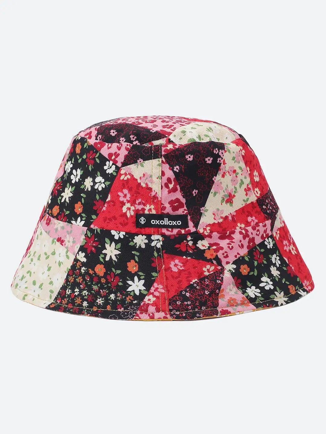 Stared Printed Reversible Women Bucket Hat For Colorful Look   oxolloxo