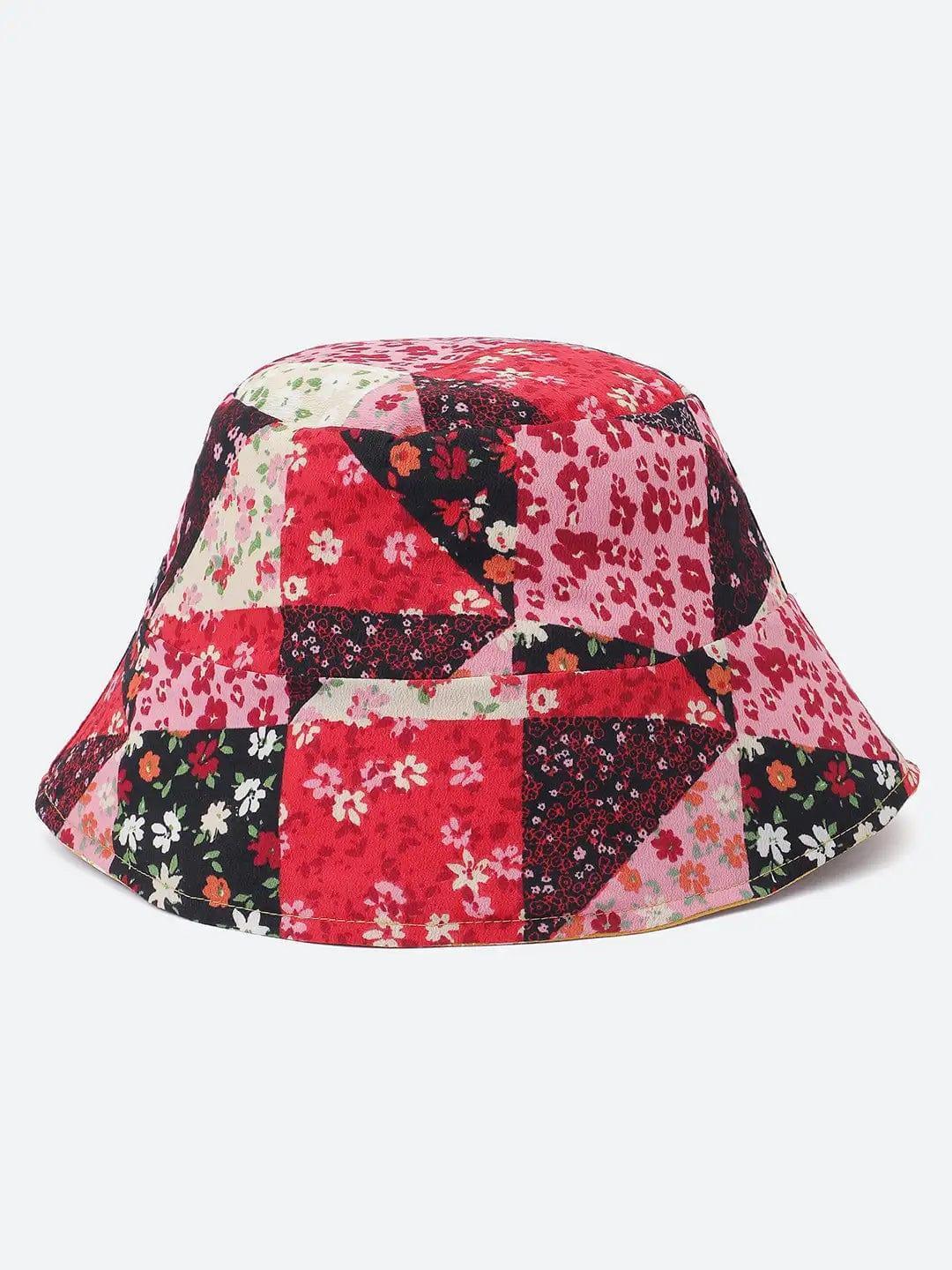 Stared Printed Reversible Women Bucket Hat For Colorful Look   oxolloxo