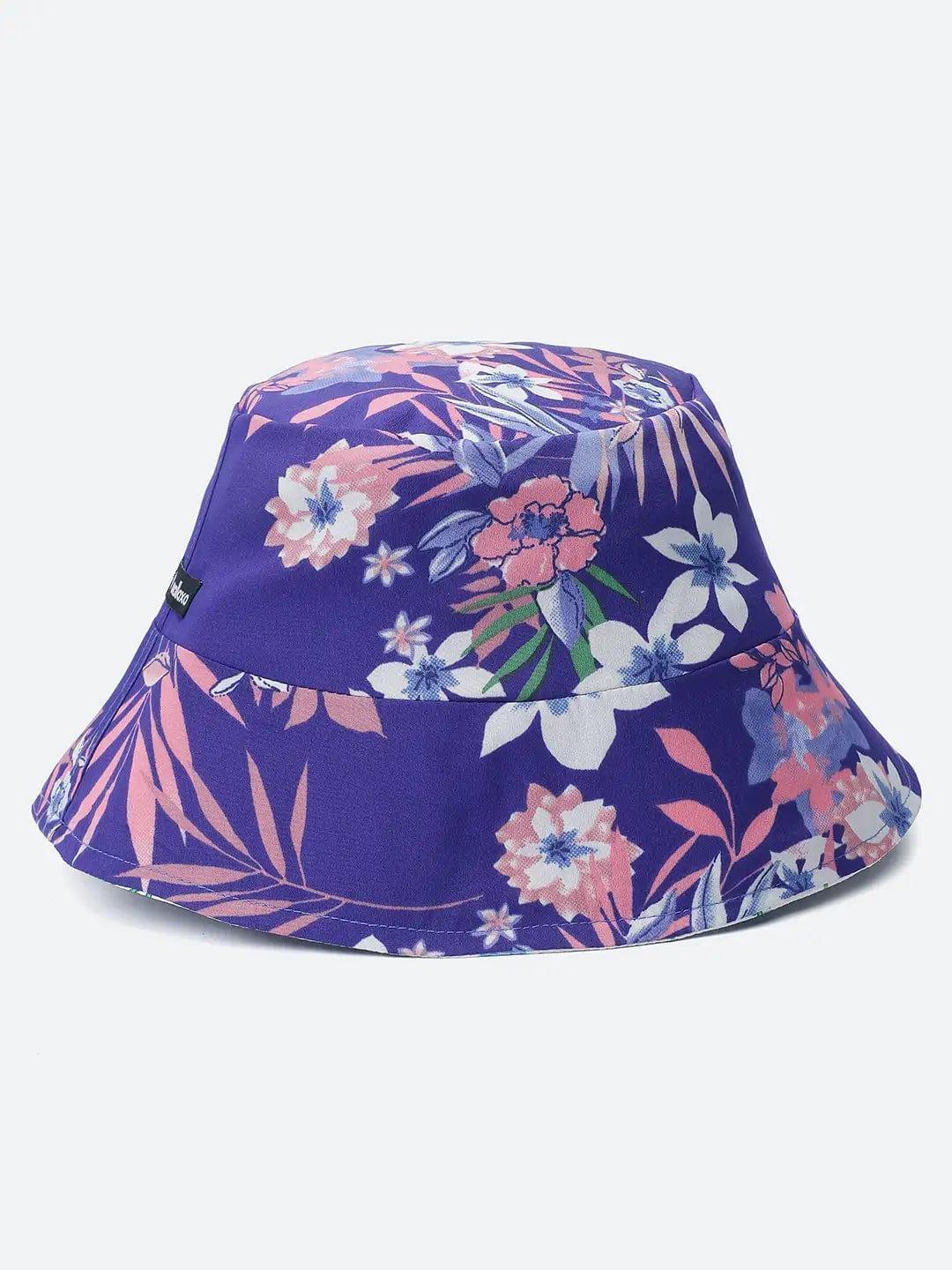 Floral Flair: Off Shoulder Ruffle Top & Reversible Bucket Hat Set   oxolloxo
