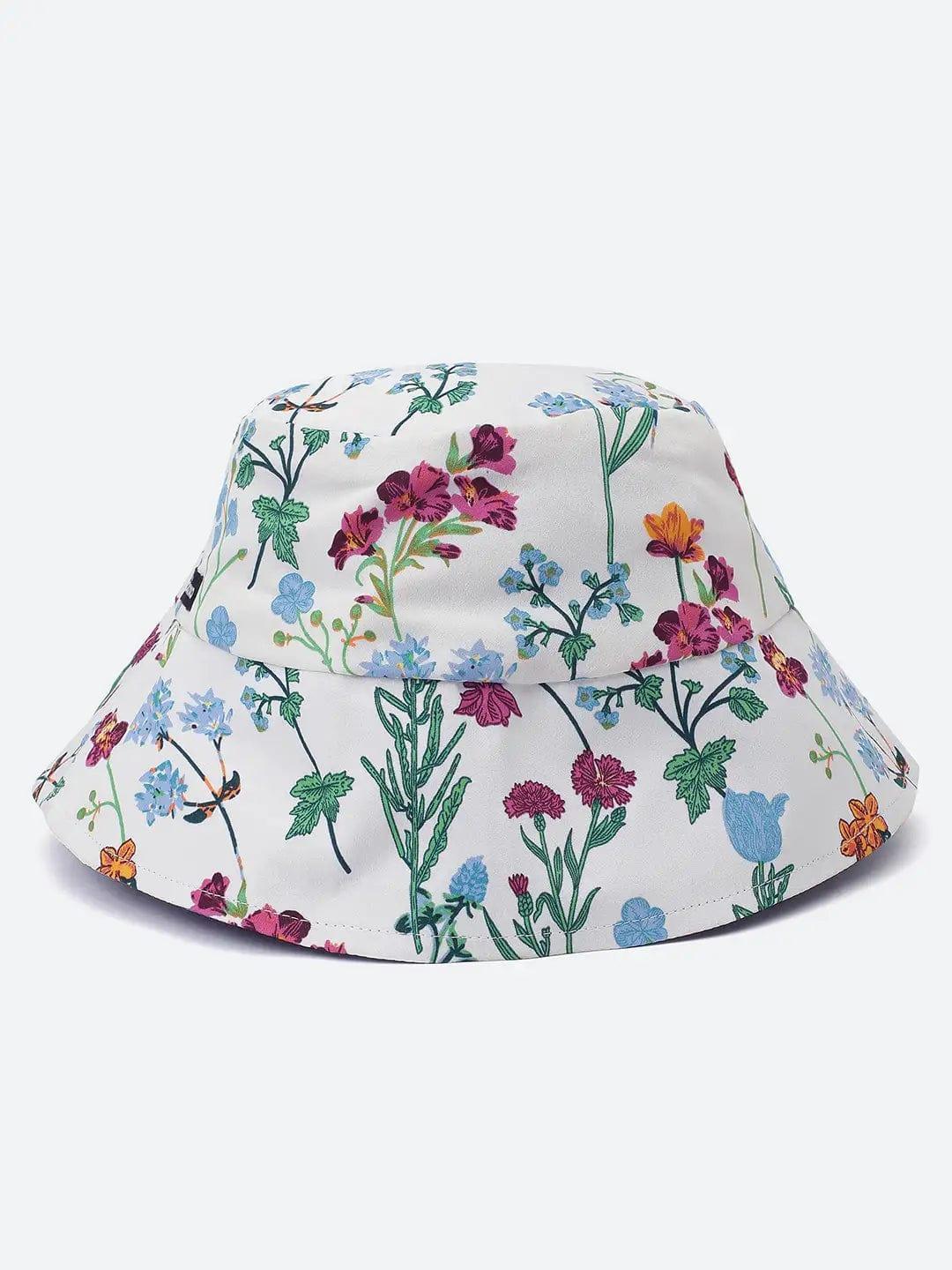 Floral Flair: Off Shoulder Ruffle Top & Reversible Bucket Hat Set   oxolloxo