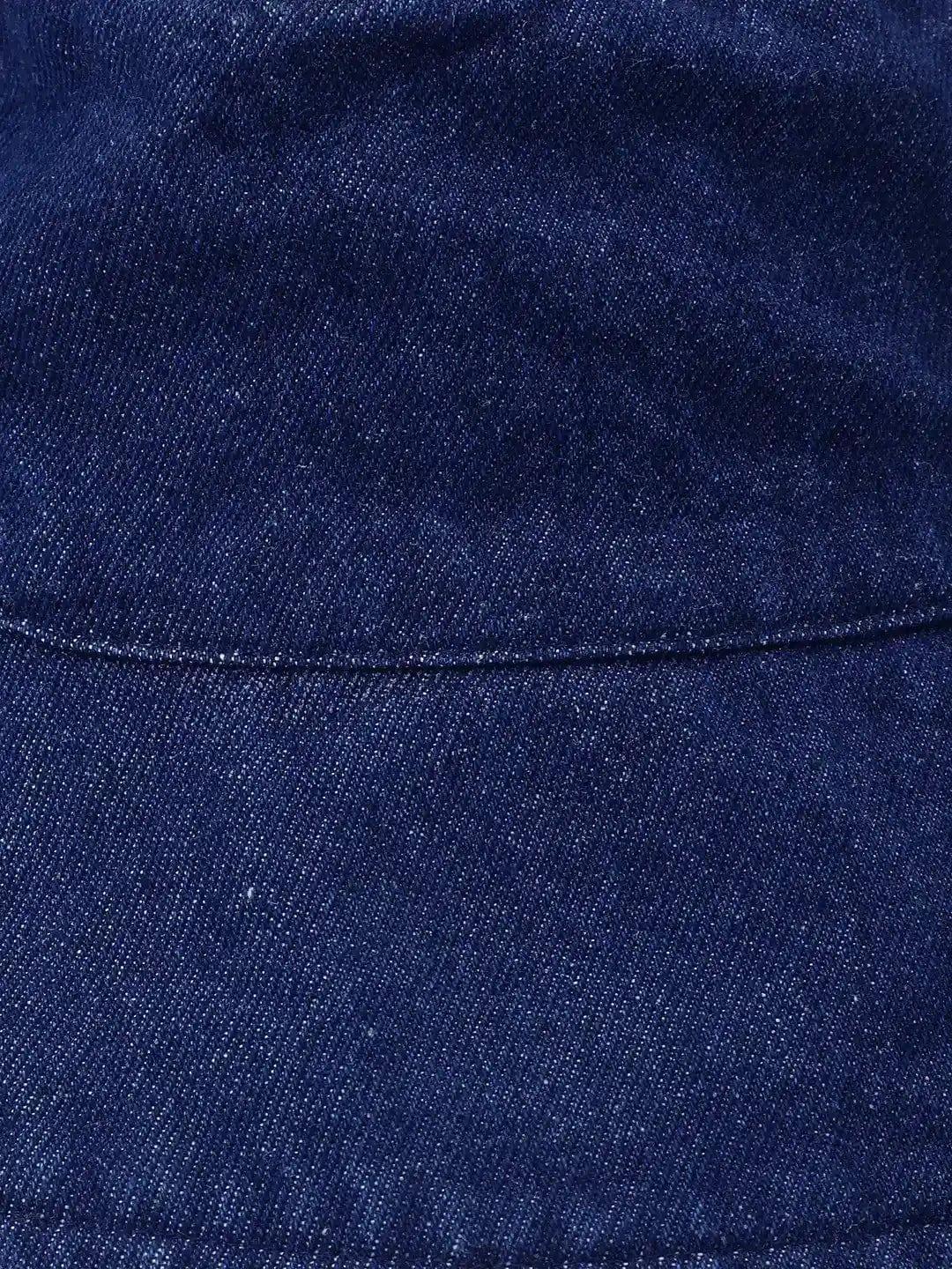 Daring Dark Blue Solid Women Cotton Bucket Hat Today   oxolloxo