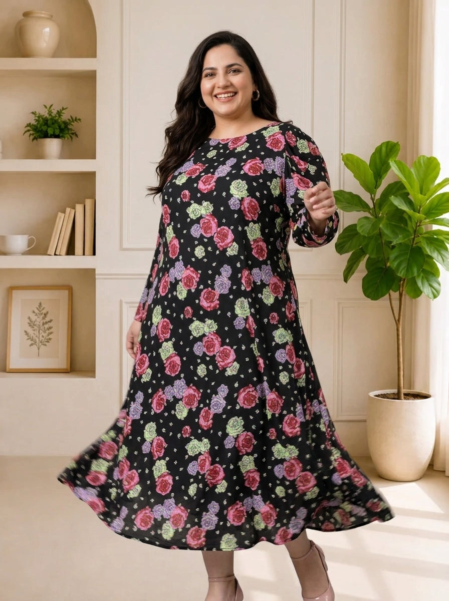 Plus Size Multicolor Dress