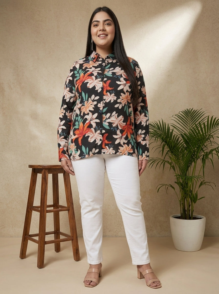 Plus Size Multicolor Shirt
