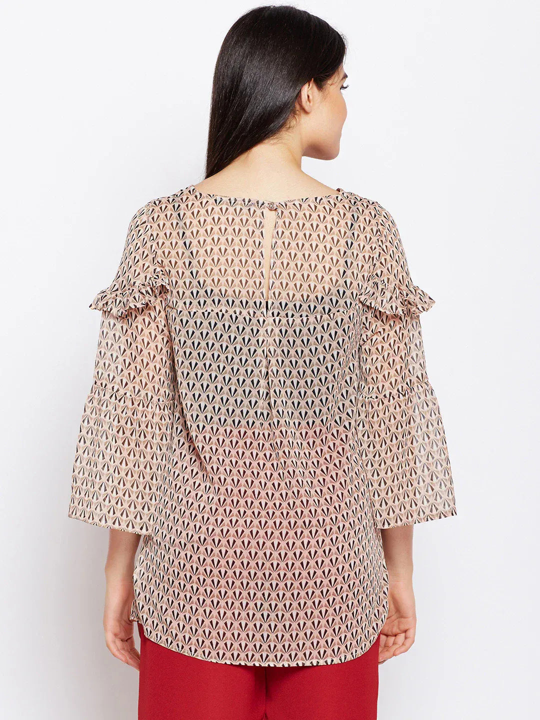 Women Beige Floral Printed Maternity Top