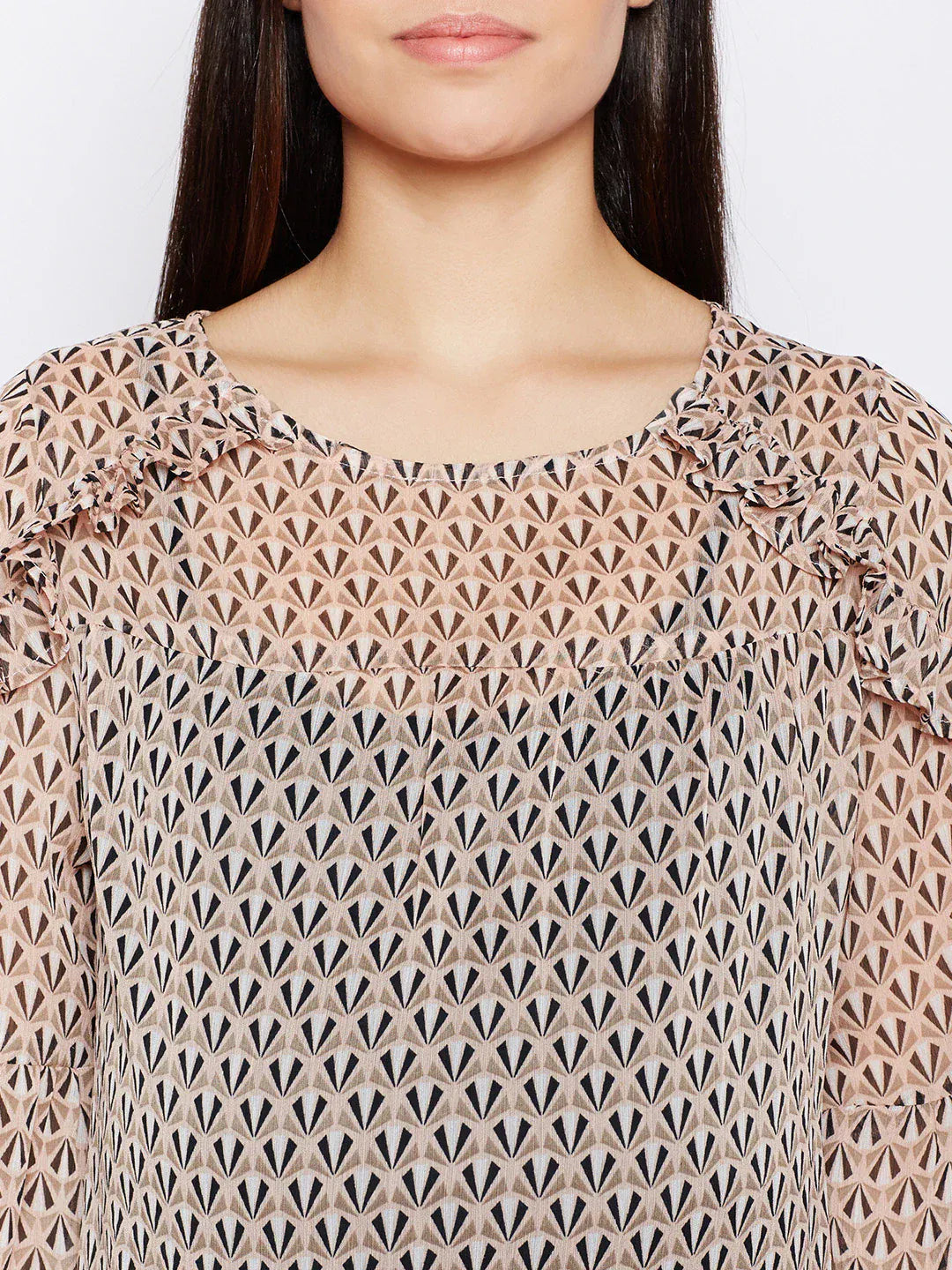 Women Beige Floral Printed Maternity Top