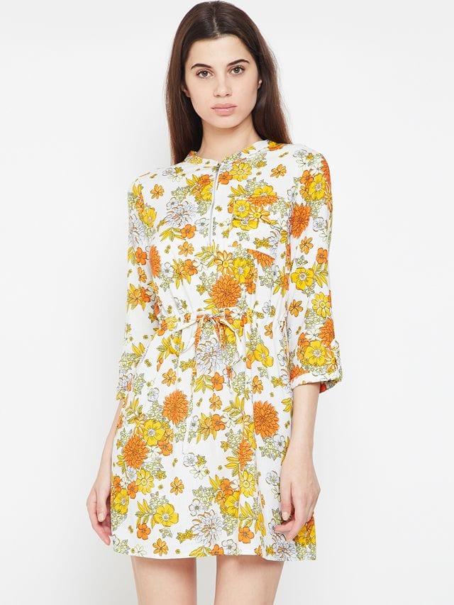 Floral Bang Glam Skater Dress - oxolloxo