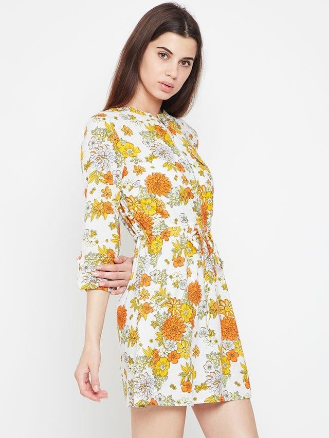 Floral Bang Glam Skater Dress - oxolloxo