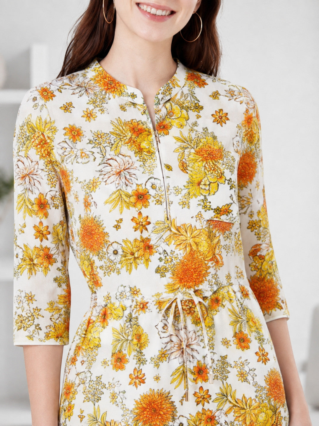 Women's Multicolor Floral Print Dress