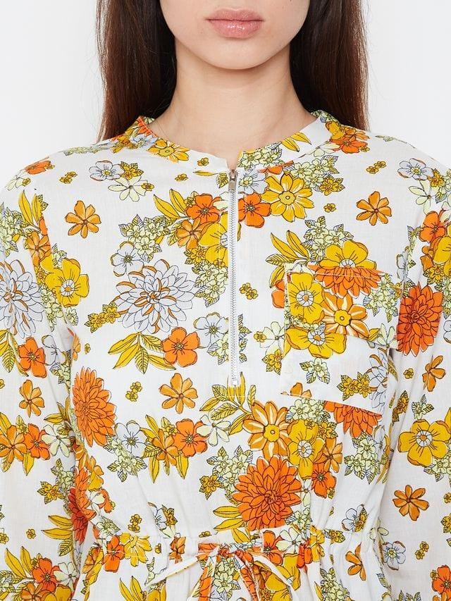 Floral Bang Glam Skater Dress - oxolloxo