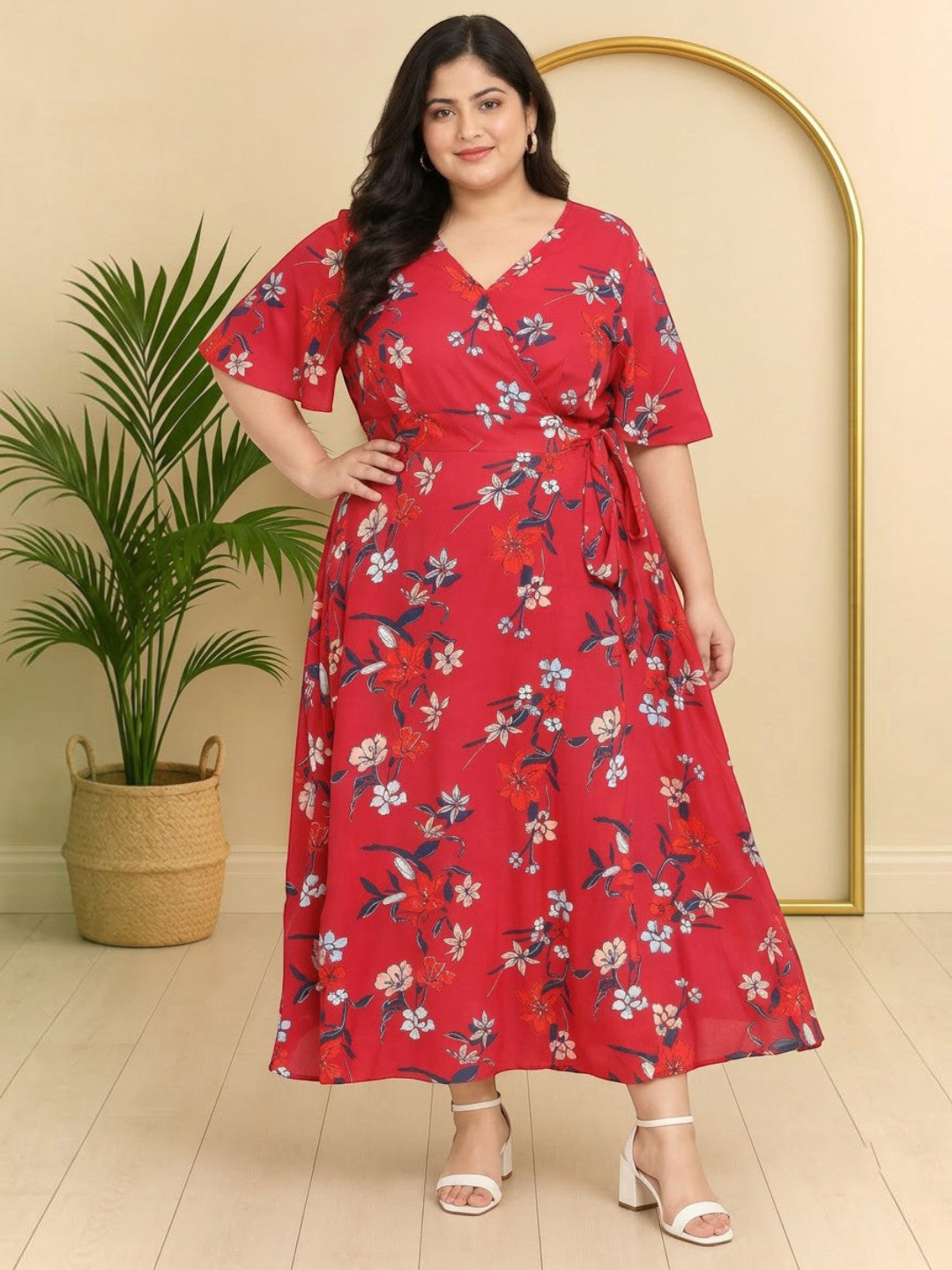 Plus Size Floral Panora Maxi Dress