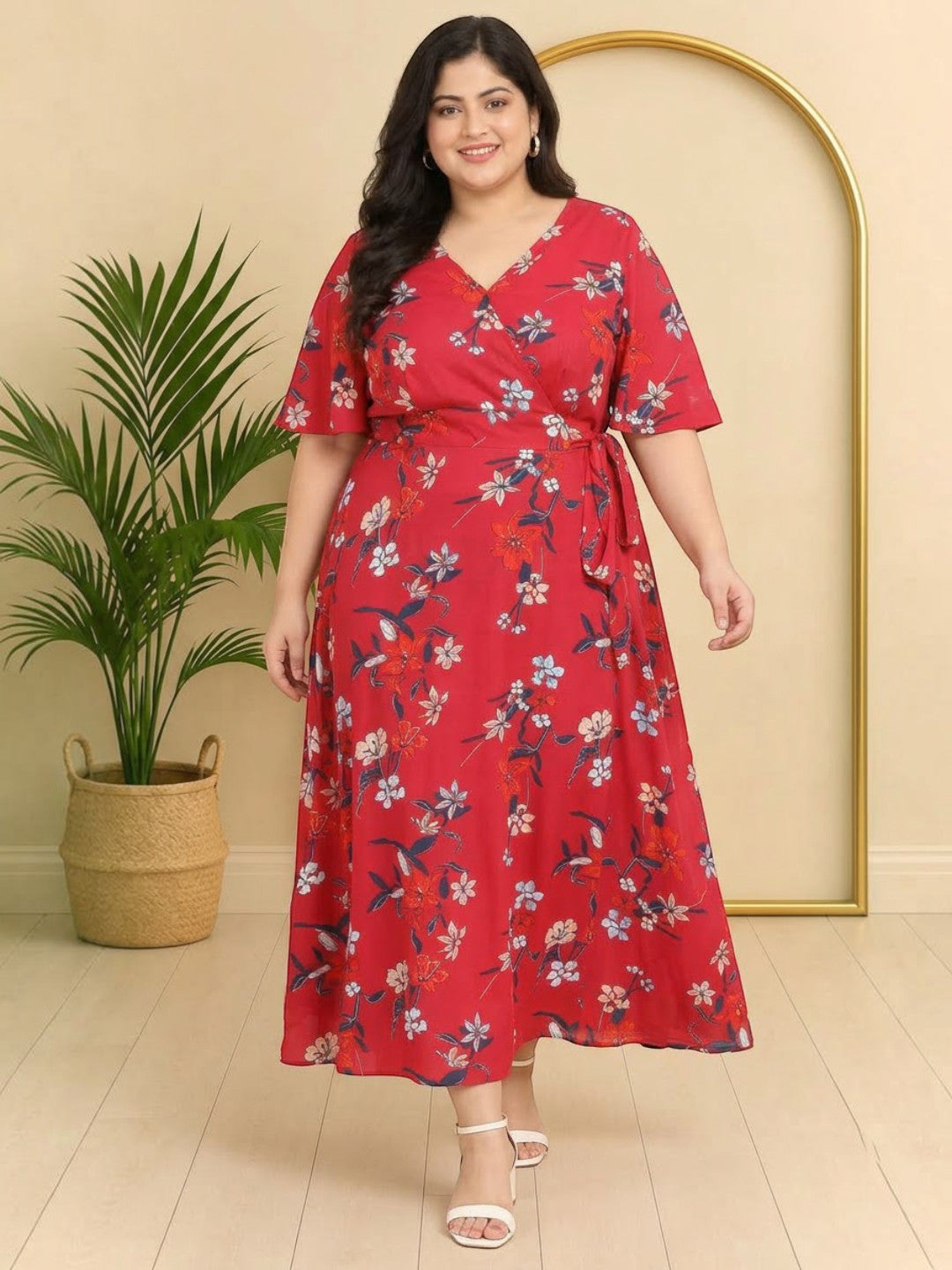 Plus Size Floral Panora Maxi Dress