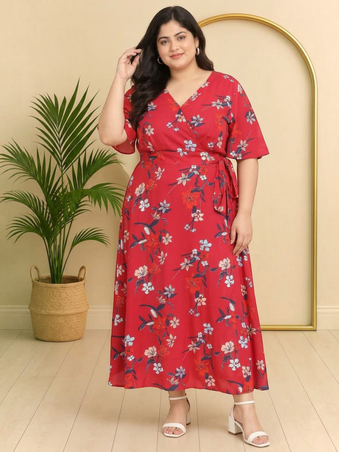 Plus Size Floral Panora Maxi Dress