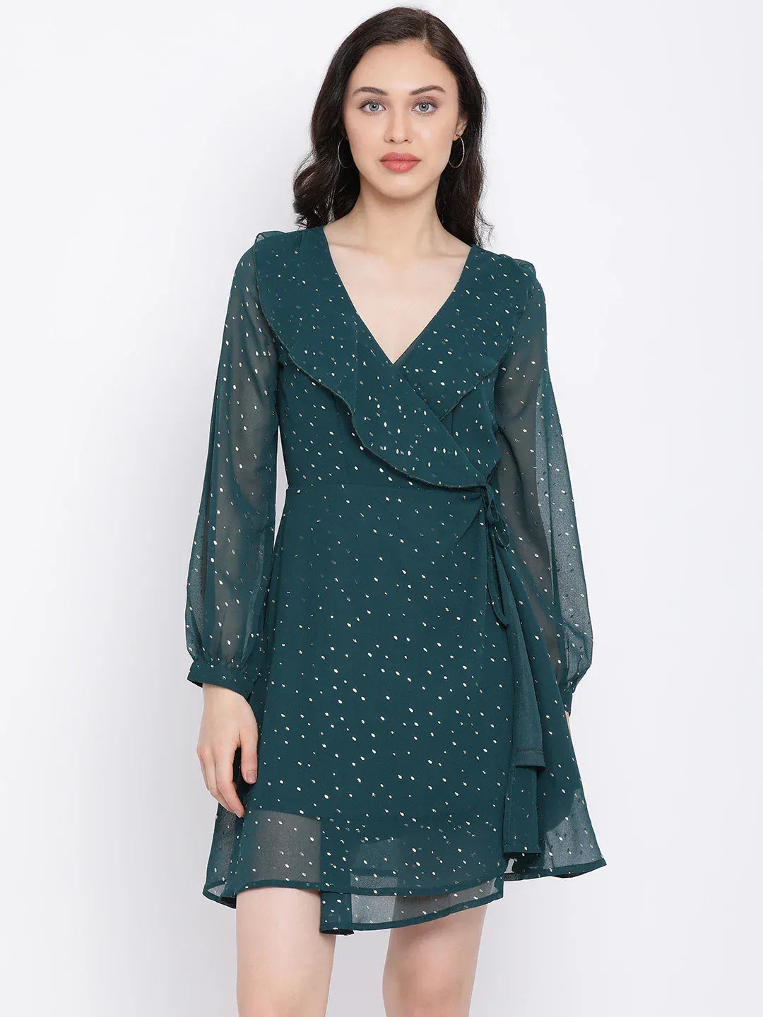 Women Foil Print Dress