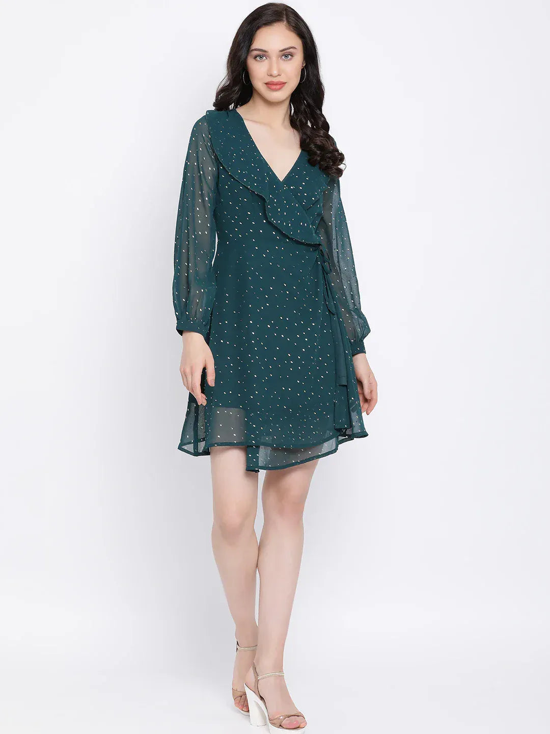 Women Foil Print Dress
