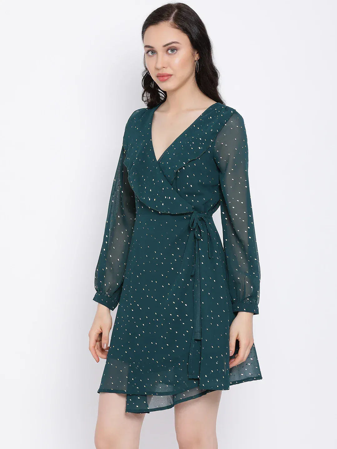 Women Foil Print Dress