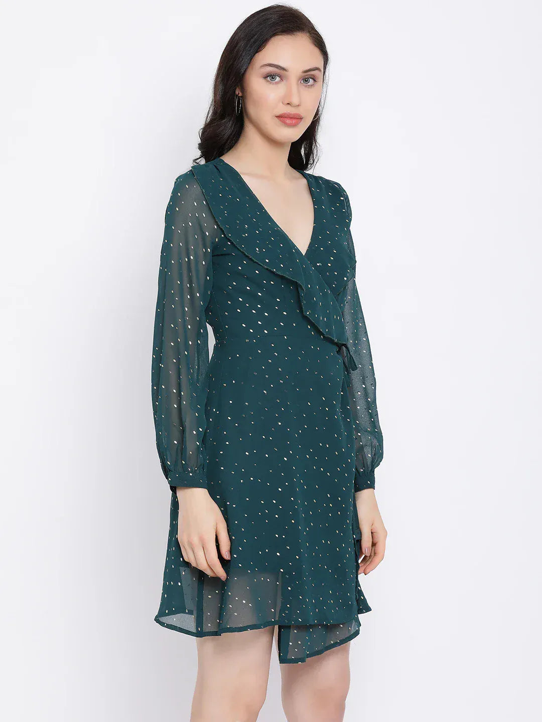 Women Foil Print Dress