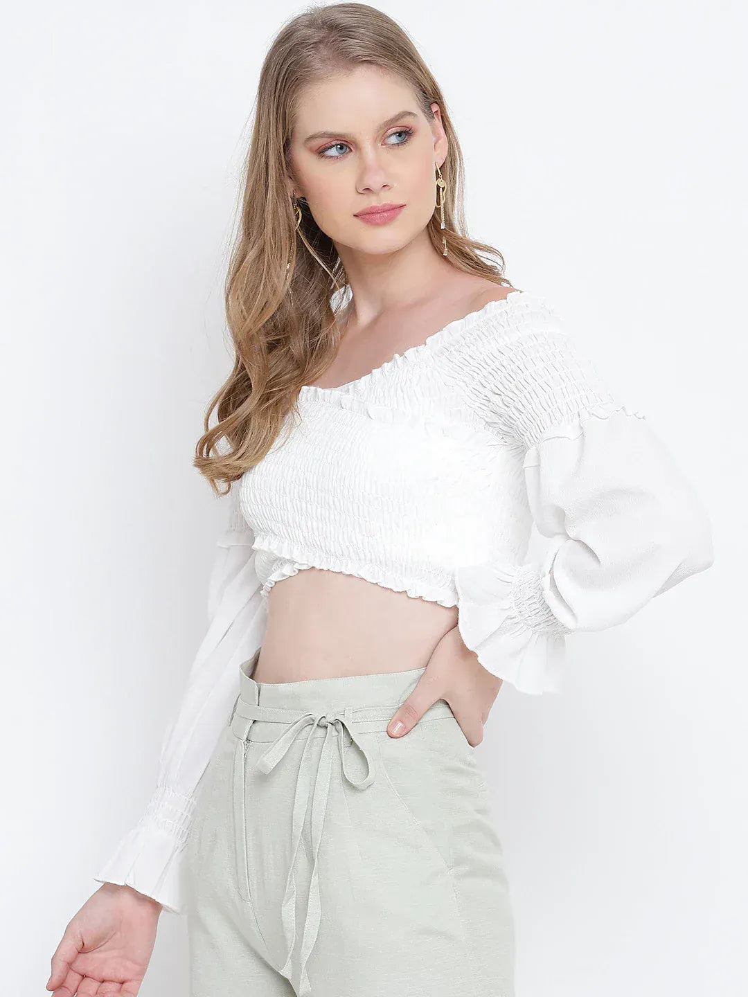 White Crop Top