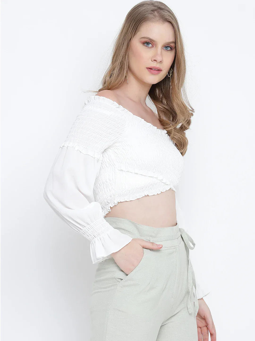 White Crop Top