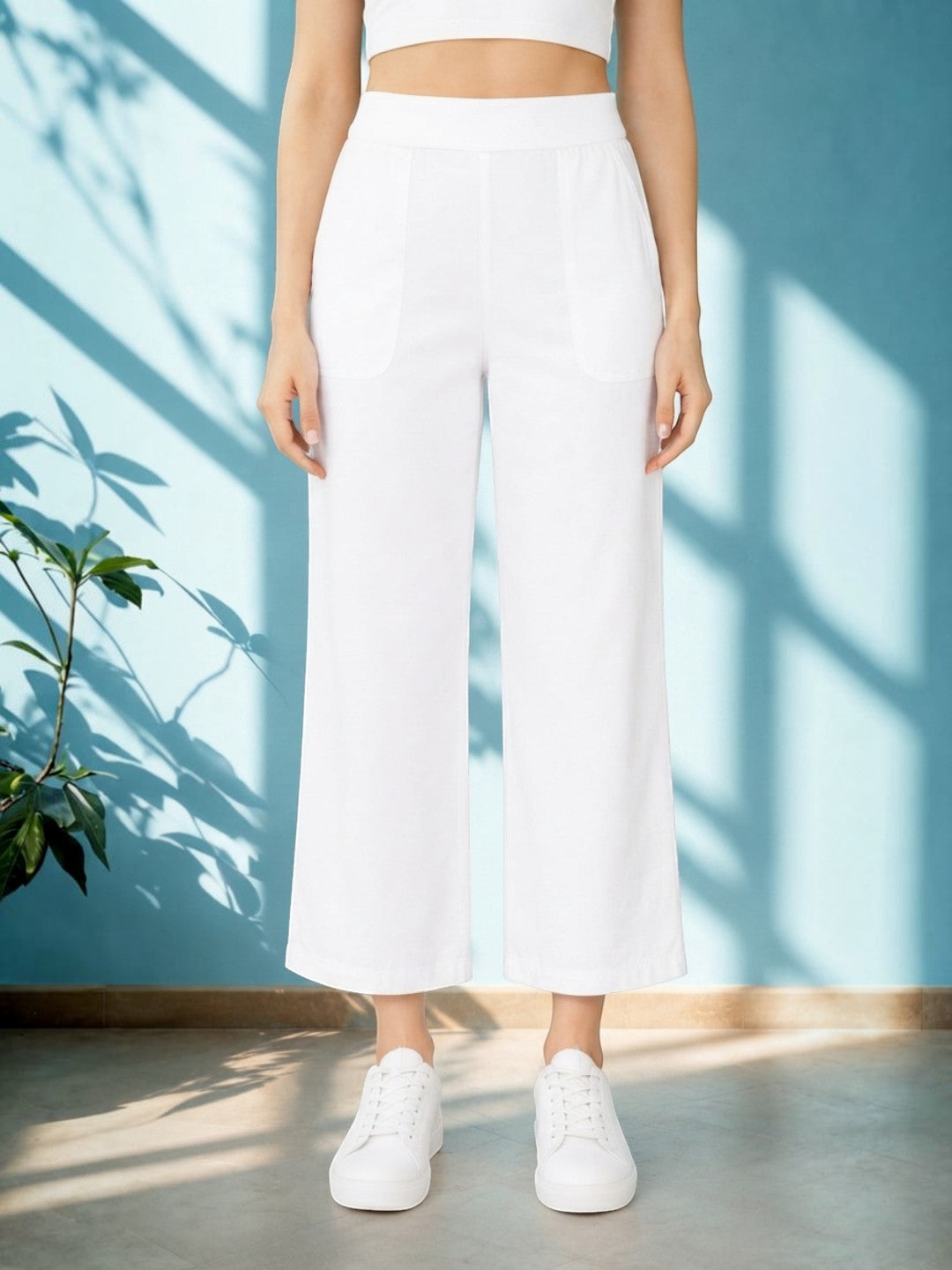 White Cotton Culottes