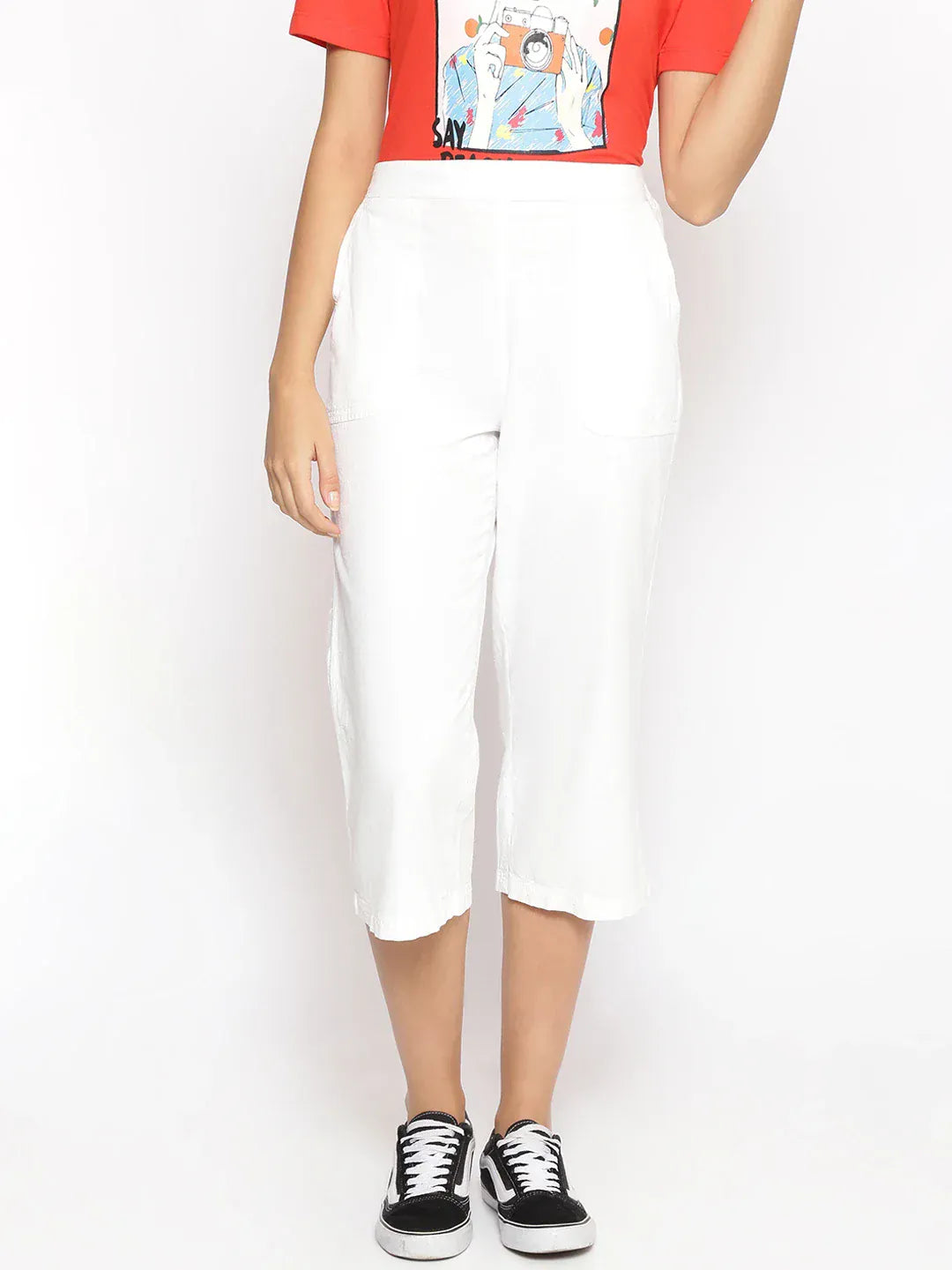 White Cotton Culottes