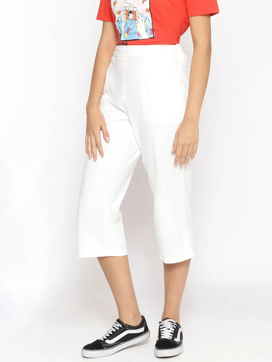 White Cotton Culottes
