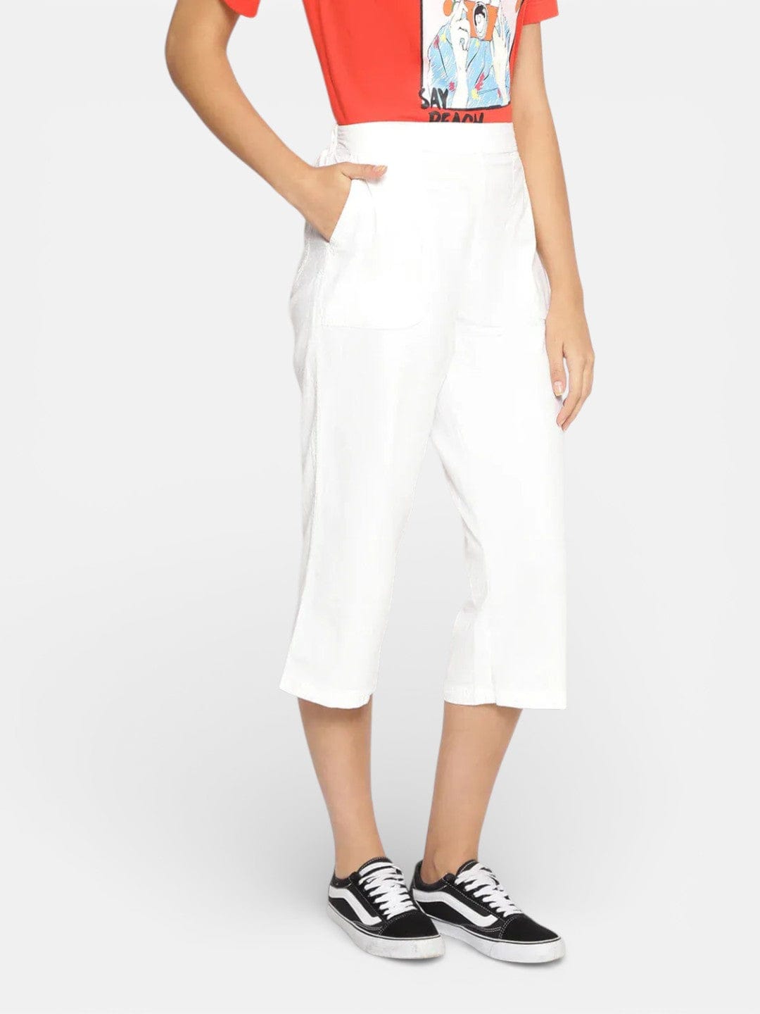 White Cotton Culottes