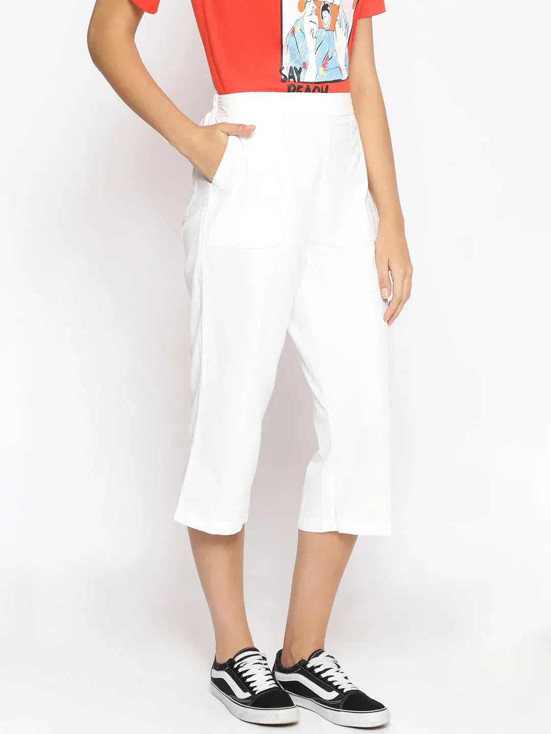 White Cotton Culottes