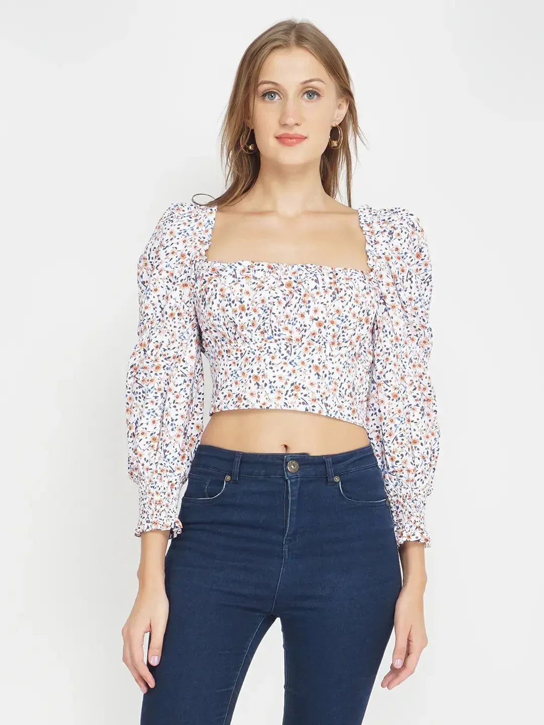 Floral Paradise Women'S Floral Crop Top - oxolloxo